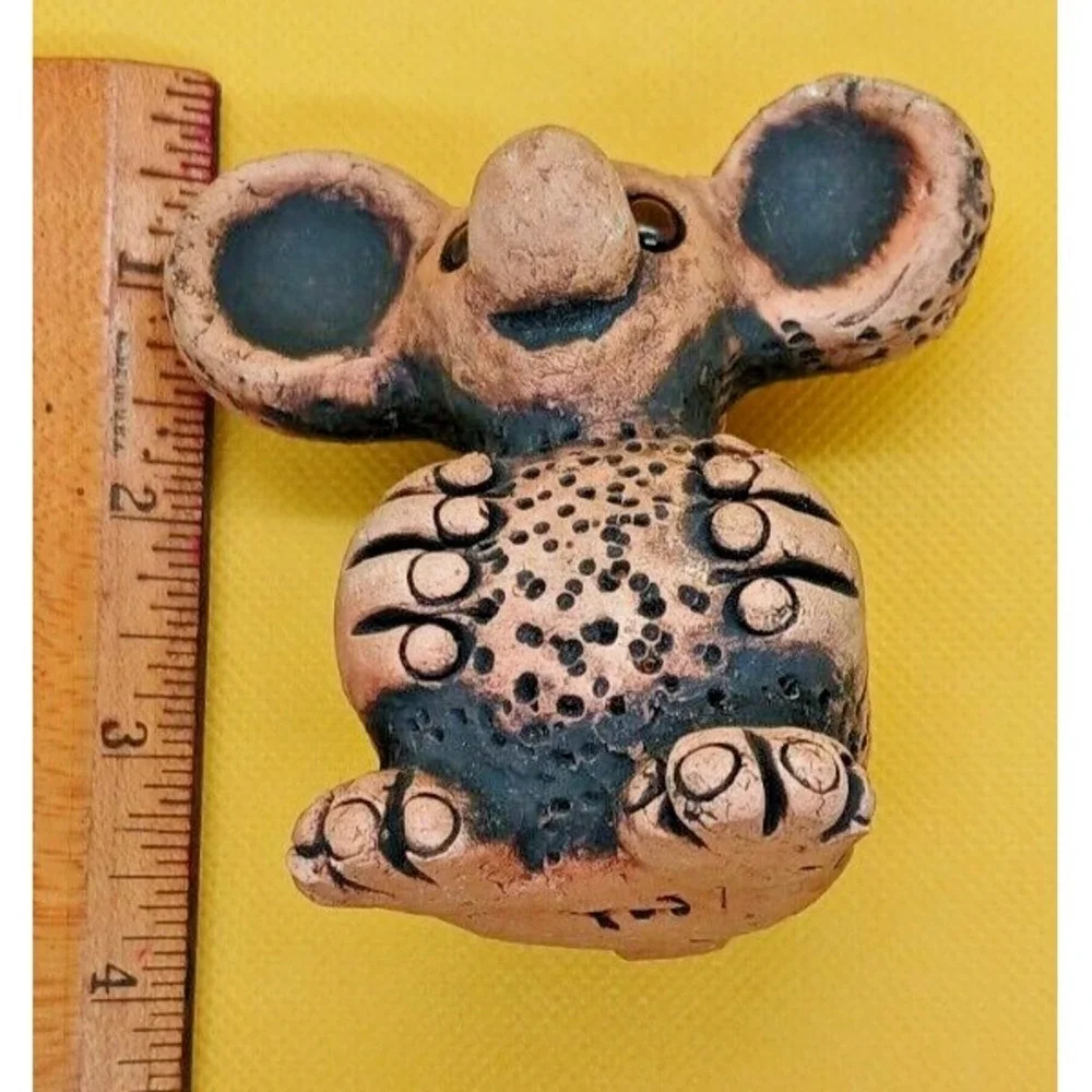 Hand Made Art Potter Sea creature coral body big ears palms Handmade Adorable!